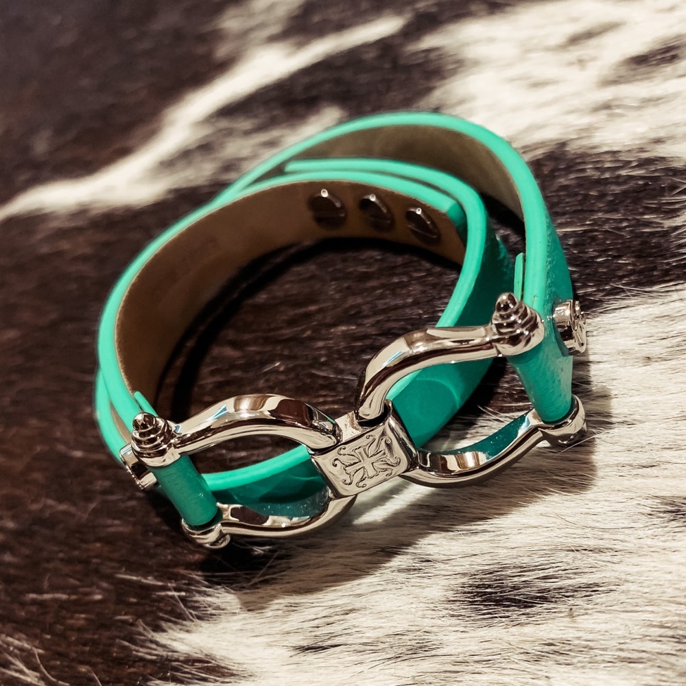 Rustic Cuff Turquoise Wrap Bracelet - New
